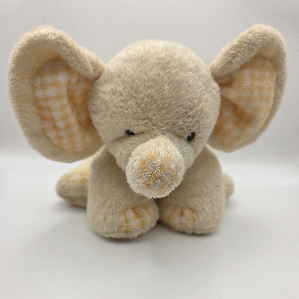 Ty Pluffies P'nut Yellow Plaid Elephant 2006 Plush Toy